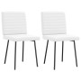 Sillas de comedor 2 unidades cuero sintético blanco en Sillas de comedor | Comprar online en Foru.es