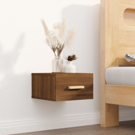 Mesita de noche de pared color roble marrón 35x35x20 cm de vidaXL, Mesitas de noche - Ref: Foro24-817577, Precio: 27,45 €, De...