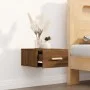 Mesita de noche de pared color roble marrón 35x35x20 cm de vidaXL, Mesitas de noche - Ref: Foro24-817577, Precio: 26,92 €, De...