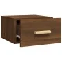 Mesita de noche de pared color roble marrón 35x35x20 cm de vidaXL, Mesitas de noche - Ref: Foro24-817577, Precio: 26,92 €, De...