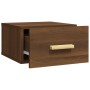 Mesita de noche de pared color roble marrón 35x35x20 cm de vidaXL, Mesitas de noche - Ref: Foro24-817577, Precio: 27,45 €, De...