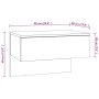 Mesita de noche de pared roble ahumado de vidaXL, Mesitas de noche - Ref: Foro24-816940, Precio: 37,29 €, Descuento: %