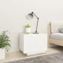 White engineered wood bedside table 100x35x40 cm by vidaXL, Nightstands - Ref: Foro24-3082765, Price: 61,47 €, Discount: %