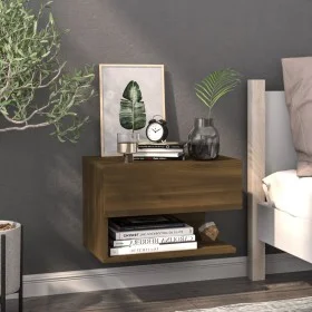 Mesita de noche de pared marrón roble de vidaXL, Mesitas de noche - Ref: Foro24-816950, Precio: 30,78 €, Descuento: %