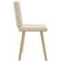 Sillas de comedor 2 unidades tela color crema en Sillas de comedor | Comprar online en Foru.es
