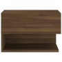 Mesita de noche de pared marrón roble de vidaXL, Mesitas de noche - Ref: Foro24-816950, Precio: 31,16 €, Descuento: %