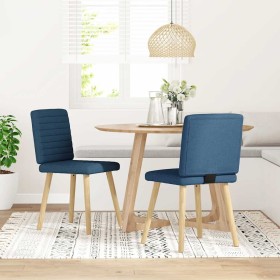 Sillas de comedor 2 unidades tela azul en Sillas de comedor | Comprar online en Foru.es