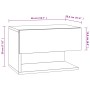 Mesita de noche de pared marrón roble de vidaXL, Mesitas de noche - Ref: Foro24-816950, Precio: 31,16 €, Descuento: %