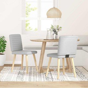 Sillas de comedor 2 uds tela gris nube en Sillas de comedor | Comprar online en Foru.es