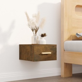 Mesita de noche de pared color roble ahumado 35x35x20 cm de vidaXL, Mesitas de noche - Ref: Foro24-817573, Precio: 27,01 €, D...