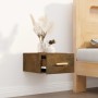 Mesita de noche de pared color roble ahumado 35x35x20 cm de vidaXL, Mesitas de noche - Ref: Foro24-817573, Precio: 27,01 €, D...