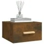 Mesita de noche de pared color roble ahumado 35x35x20 cm de vidaXL, Mesitas de noche - Ref: Foro24-817573, Precio: 26,64 €, D...