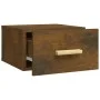 Mesita de noche de pared color roble ahumado 35x35x20 cm de vidaXL, Mesitas de noche - Ref: Foro24-817573, Precio: 26,64 €, D...