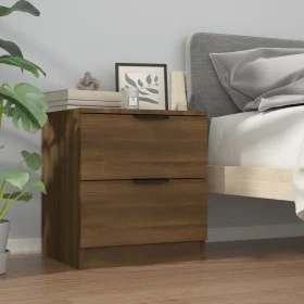 Mesita de noche madera contrachapada color roble marrón de vidaXL, Mesitas de noche - Ref: Foro24-817037, Precio: 49,84 €, De...