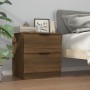 Mesita de noche madera contrachapada color roble marrón de vidaXL, Mesitas de noche - Ref: Foro24-817037, Precio: 50,46 €, De...