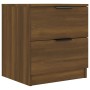 Mesita de noche madera contrachapada color roble marrón de vidaXL, Mesitas de noche - Ref: Foro24-817037, Precio: 50,46 €, De...
