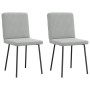 Sillas de comedor 2 unidades terciopelo gris claro en Sillas de comedor | Comprar online en Foru.es