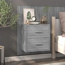 Mesita de noche de pared gris Sonoma de vidaXL, Mesitas de noche - Ref: Foro24-816960, Precio: 38,36 €, Descuento: %