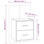 Mesita de noche de pared gris Sonoma de vidaXL, Mesitas de noche - Ref: Foro24-816960, Precio: 38,70 €, Descuento: %