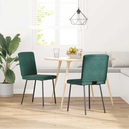 Sillas de comedor 2 unidades terciopelo verde oscuro en Sillas de comedor | Comprar online en Foru.es