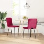 Sillas de comedor 2 unidades terciopelo rojo tinto en Sillas de comedor | Comprar online en Foru.es