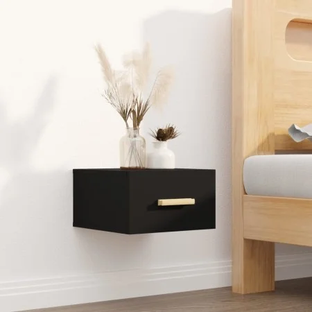 Mesita de noche de pared negro 35x35x20 cm de vidaXL, Mesitas de noche - Ref: Foro24-812836, Precio: 29,57 €, Descuento: %