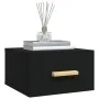 Mesita de noche de pared negro 35x35x20 cm de vidaXL, Mesitas de noche - Ref: Foro24-812836, Precio: 29,57 €, Descuento: %