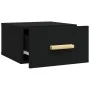 Mesita de noche de pared negro 35x35x20 cm de vidaXL, Mesitas de noche - Ref: Foro24-812836, Precio: 29,57 €, Descuento: %