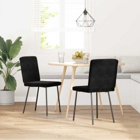 Sillas de comedor 2 unidades terciopelo negro en Sillas de comedor | Comprar online en Foru.es