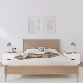 Nachttische 2 Stück aus massivem weißem Kiefernholz 40x34x35 cm von vidaXL, Nachttische - Ref: Foro24-818288, Preis: 63,78 €,...