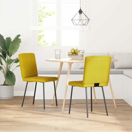 Sillas de comedor 2 unidades terciopelo amarillo en Sillas de comedor | Comprar online en Foru.es