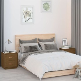 Mesitas de noche 2 uds madera de pino marrón miel 40x34x45 cm de vidaXL, Mesitas de noche - Ref: Foro24-818332, Precio: 87,11...