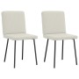 Sillas de comedor 2 unidades terciopelo crema en Sillas de comedor | Comprar online en Foru.es