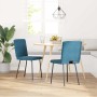 Sillas de comedor 2 unidades terciopelo azul en Sillas de comedor | Comprar online en Foru.es