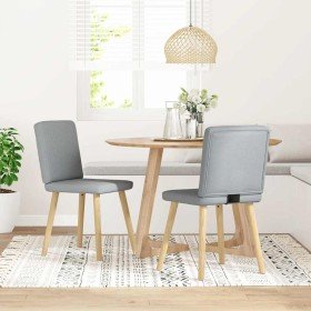Sillas de comedor giratorias 2 unidades tela gris claro en Sillas de comedor | Comprar online en Foru.es