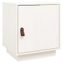 Mesita de noche madera maciza de pino blanca 40x34x45 cm de vidaXL, Mesitas de noche - Ref: Foro24-818277, Precio: 44,04 €, D...