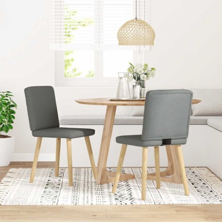 Sillas de comedor 2 unidades tela gris oscuro en Sillas de comedor | Comprar online en Foru.es