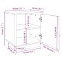 Mesita de noche madera maciza de pino blanca 40x34x45 cm de vidaXL, Mesitas de noche - Ref: Foro24-818277, Precio: 44,04 €, D...