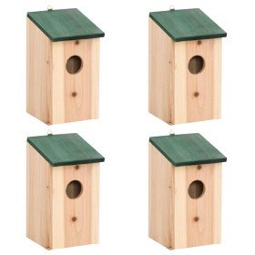 Casa para pájaros 4 unidades madera 12x12x22 cm en Decoración del hogar | Comprar online en Foru.es