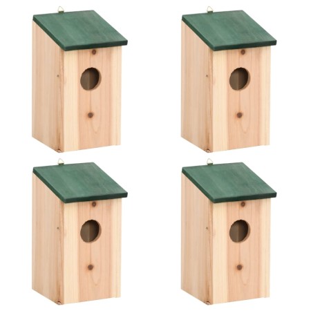 Casa para pájaros 4 unidades madera 12x12x22 cm en Decoración del hogar | Comprar online en Foru.es