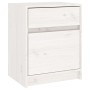 Mesita de noche madera maciza de pino blanca 40x31x50 cm de vidaXL, Mesitas de noche - Ref: Foro24-808125, Precio: 46,80 €, D...