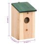 Casa para pájaros 4 unidades madera 12x12x22 cm en Decoración del hogar | Comprar online en Foru.es