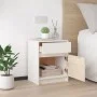 Solid white pine wood bedside table 40x31x50 cm by vidaXL, Nightstands - Ref: Foro24-808125, Price: 46,20 €, Discount: %