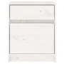 Solid white pine wood bedside table 40x31x50 cm by vidaXL, Nightstands - Ref: Foro24-808125, Price: 46,20 €, Discount: %