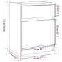 Solid white pine wood bedside table 40x31x50 cm by vidaXL, Nightstands - Ref: Foro24-808125, Price: 46,20 €, Discount: %