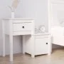 Mesita de noche madera maciza de pino blanco 79,5x38x65,5 cm de vidaXL, Mesitas de noche - Ref: Foro24-814541, Precio: 76,86 ...