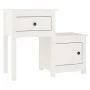 Mesita de noche madera maciza de pino blanco 79,5x38x65,5 cm de vidaXL, Mesitas de noche - Ref: Foro24-814541, Precio: 76,86 ...