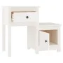 Mesita de noche madera maciza de pino blanco 79,5x38x65,5 cm de vidaXL, Mesitas de noche - Ref: Foro24-814541, Precio: 76,86 ...
