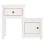 Mesita de noche madera maciza de pino blanco 79,5x38x65,5 cm de vidaXL, Mesitas de noche - Ref: Foro24-814541, Precio: 77,86 ...
