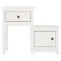 Mesita de noche madera maciza de pino blanco 79,5x38x65,5 cm de vidaXL, Mesitas de noche - Ref: Foro24-814541, Precio: 76,86 ...